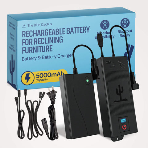 Rechargeable Battery Pack for Reclining Furniture (Universal Fit) Blue Cactus
