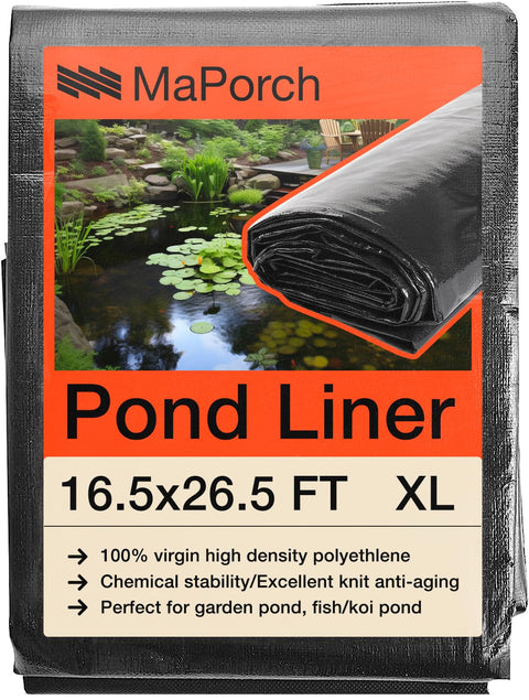 MaPorch Waterproof Pond Liner- Black