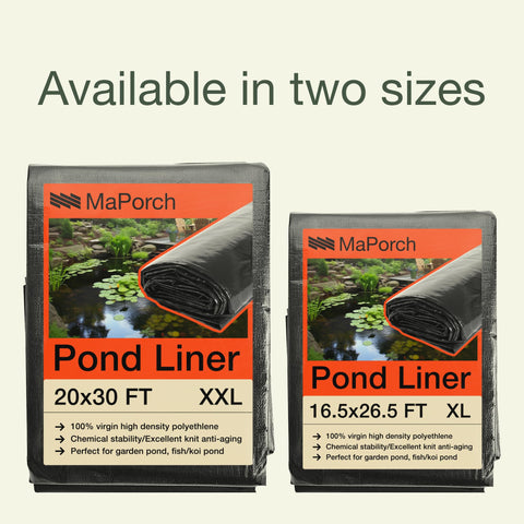 MaPorch Waterproof Pond Liner- Black