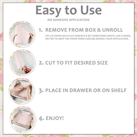 Scented Drawer Paper Liners (6-Pack Non-Adhesive Sheets) Elodie Essentials