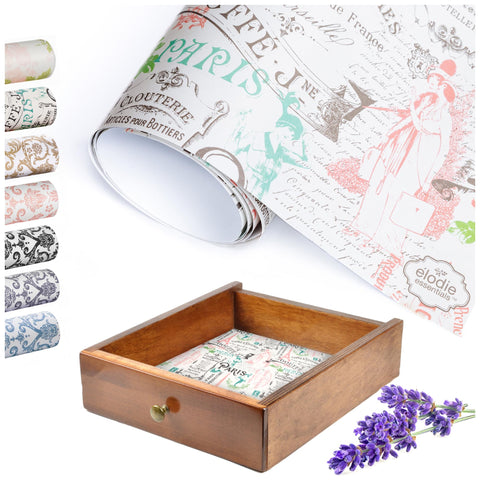 Scented Drawer Paper Liners (6-Pack Non-Adhesive Sheets) Elodie Essentials