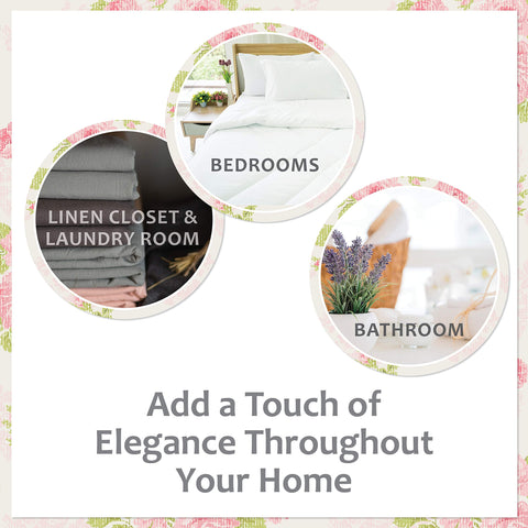 Scented Drawer Paper Liners (6-Pack Non-Adhesive Sheets) Elodie Essentials
