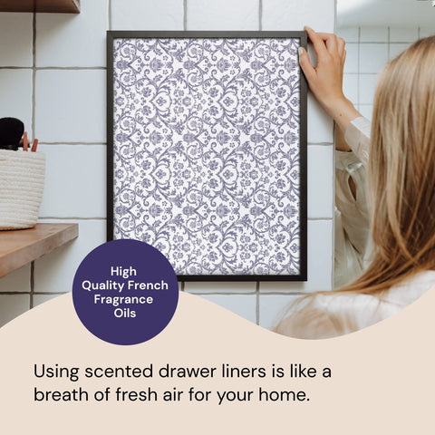 Scented Drawer Paper Liners (6-Pack Non-Adhesive Sheets) Elodie Essentials