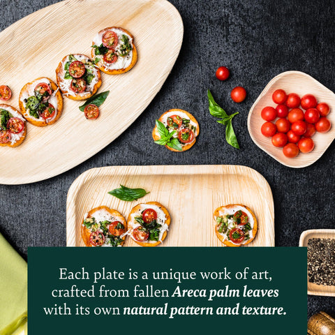 Chic Leaf Palm Leaf Trays – 10 Pack 22x12"