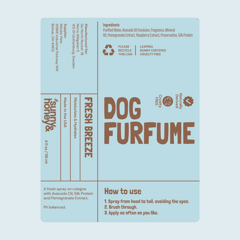 Sunny & Honey Dog Furfume: Dog Deodorizing Spray for Sensitive Skin (2-Pack)