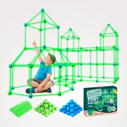 PlayVibe Fort Building Kit For Kids- Glow In The Dark