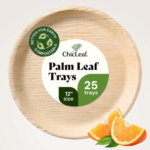 Palm Leaf Charcuterie Platters & Serving Trays Chic Leaf