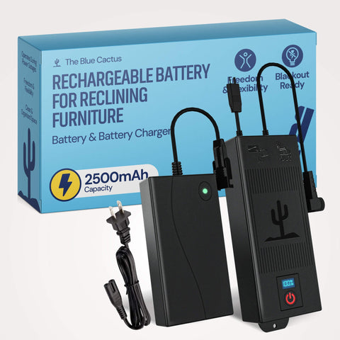 Rechargeable Battery Pack for Reclining Furniture (Universal Fit) Blue Cactus