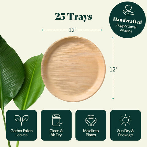 Palm Leaf Charcuterie Platters & Serving Trays