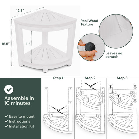 Corner Shower Stool- HDPE