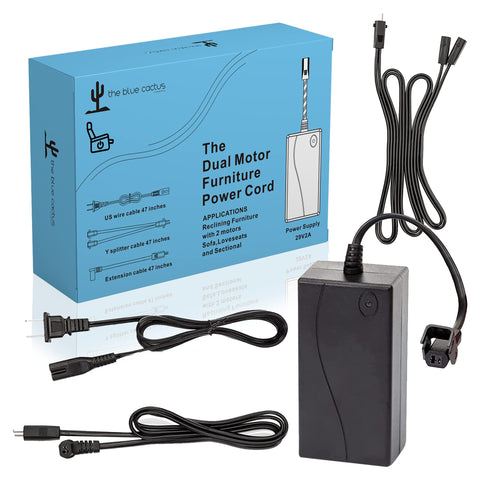 Universal Recliner Power Cord Replacement (2-Pin Adapter)