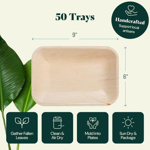 Palm Leaf Charcuterie Platters & Serving Trays