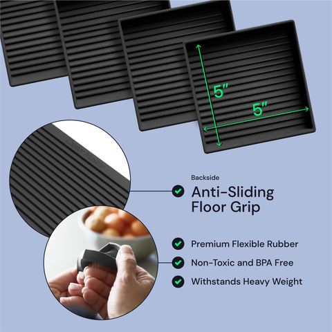 CasterMaster Non Slip Furniture Pads Black CasterMaster