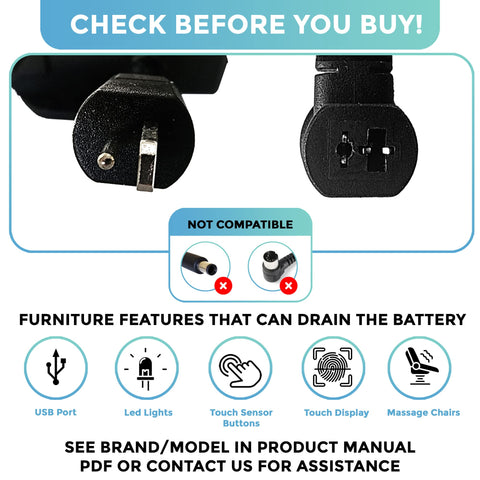 Recliner Battery Pack With Charger