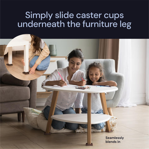 Non Slip Rubber Furniture Pads (Black & Round) Caster Master