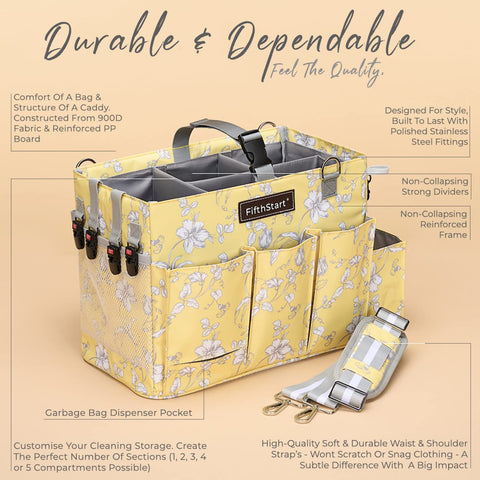 Multi-Purpose Diaper & Cleaning Caddy Organizer Bag