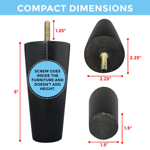 Premium Hardwood Furniture Leg Replacement Blue Cactus