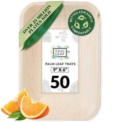 Palm Leaf Charcuterie Platters & Serving Trays