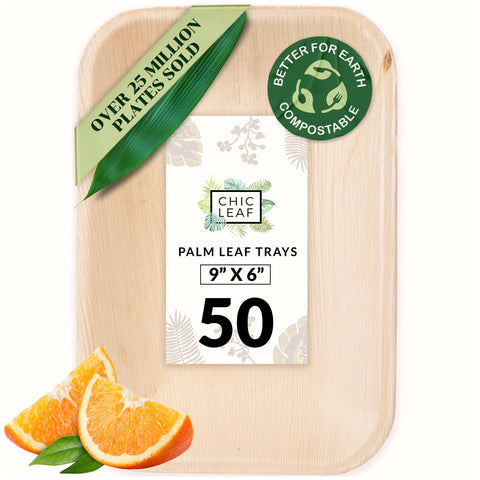 Palm Leaf Charcuterie Platters & Serving Trays
