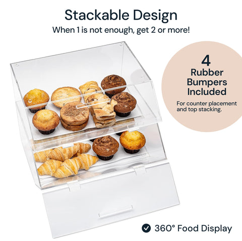 Clear Acrylic Countertop Bakery Display Case