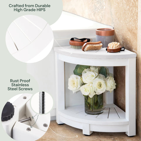 Water-Proof Plastic Corner Shower Stool for Shaving Legs