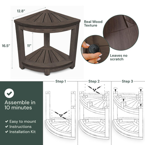 Corner Shower Stool- HDPE