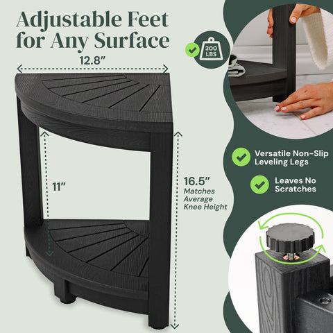 Water-Proof Plastic Corner Shower Stool for Shaving Legs