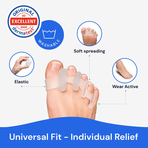 Silicone Toe Spacers/Separators for Bunions & Overlapping Toes Yogamedic