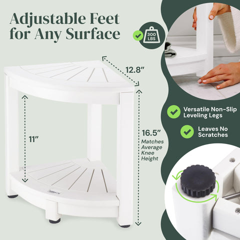 Water-Proof Plastic Corner Shower Stool for Shaving Legs