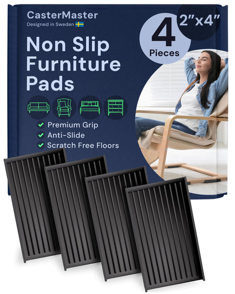 CasterMaster Non Slip Furniture Pads Black CasterMaster