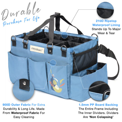 Multi-Purpose Diaper & Cleaning Caddy Organizer Bag