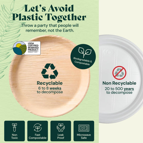 Palm Leaf Charcuterie Platters & Serving Trays