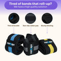 zenKeyz's resistance bands with features highlighted on a white background