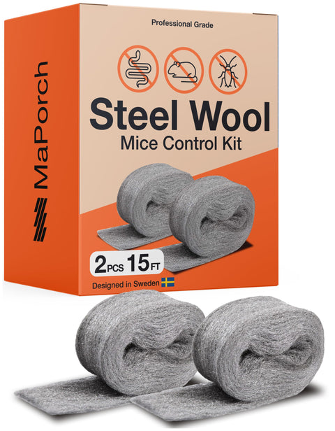 MaPorch Mice Control Steel Wool+ Gloves & Scissors