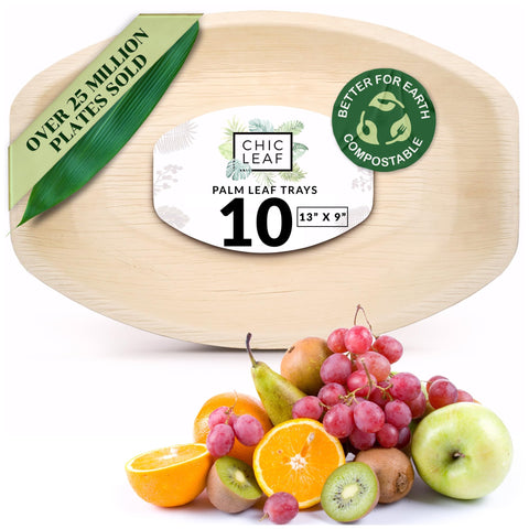 Palm Leaf Charcuterie Platters & Serving Trays