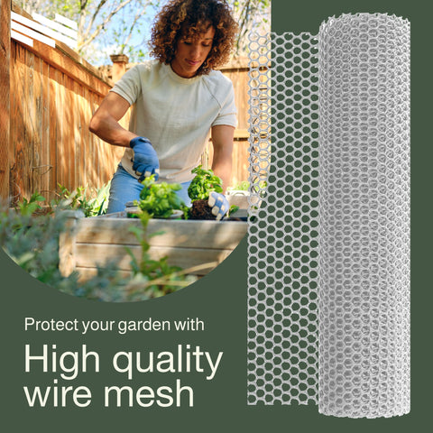 Plastic Animal Wire Mesh- White 10ft