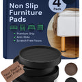 Non Slip Rubber Furniture Pads (Black & Round) Caster Master
