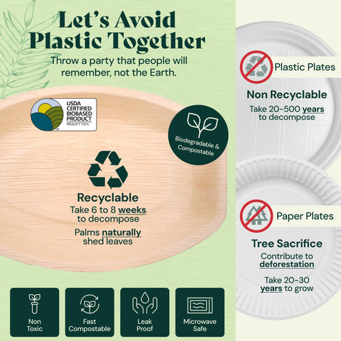 Palm Leaf Charcuterie Platters & Serving Trays