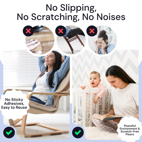 CasterMaster Non Slip Furniture Pads Brown