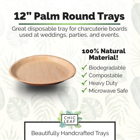 Palm Leaf Charcuterie Platters & Serving Trays