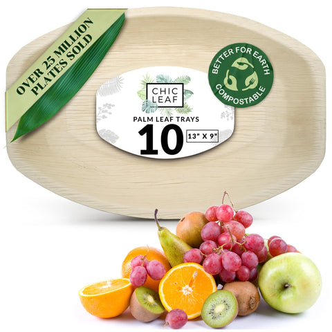 Palm Leaf Charcuterie Platters & Serving Trays