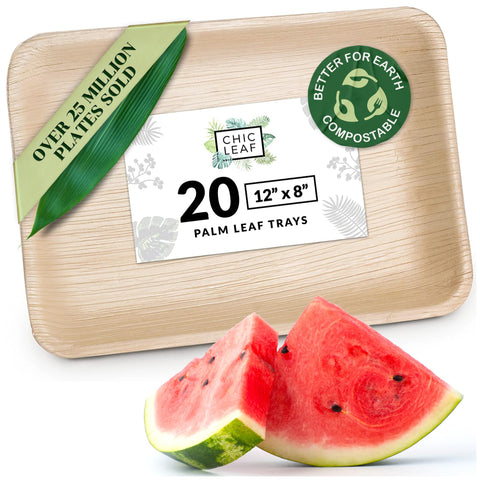 Palm Leaf Charcuterie Platters & Serving Trays