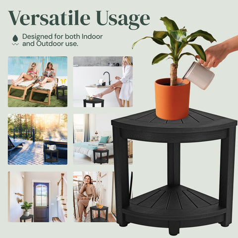 Water-Proof Plastic Corner Shower Stool for Shaving Legs