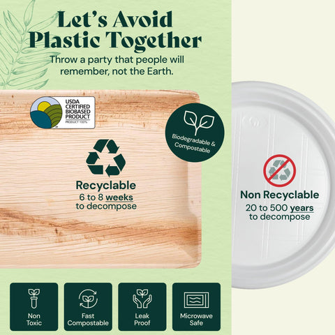 Palm Leaf Charcuterie Platters & Serving Trays