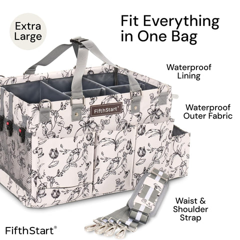 Multi-Purpose Diaper & Cleaning Caddy Organizer Bag