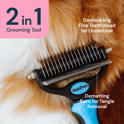 Pet Grooming Brush Tool Matted Pet Hair- Small