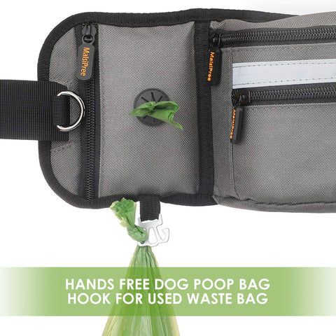 Dog Training Treat Pouch with Water Bottle & Poop Bag Holder