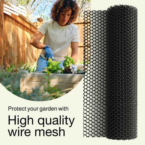 Plastic Animal Wire Mesh- Black 10ft