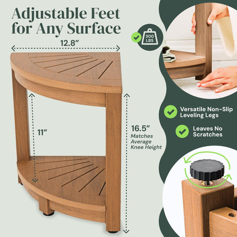Water-Proof Plastic Corner Shower Stool for Shaving Legs