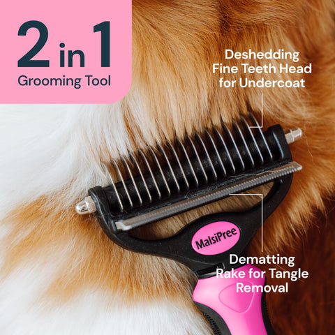 Pet Grooming Brush Tool Matted Pet Hair- Small